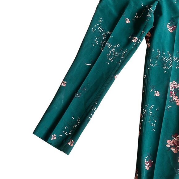 Carolina Belle Green Floral Print Slacks Trousers Pants Ankle Size 6 Women's - Picture 5 of 13